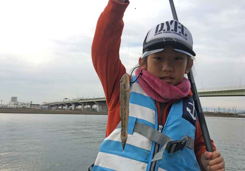 大津川でハゼが釣れる