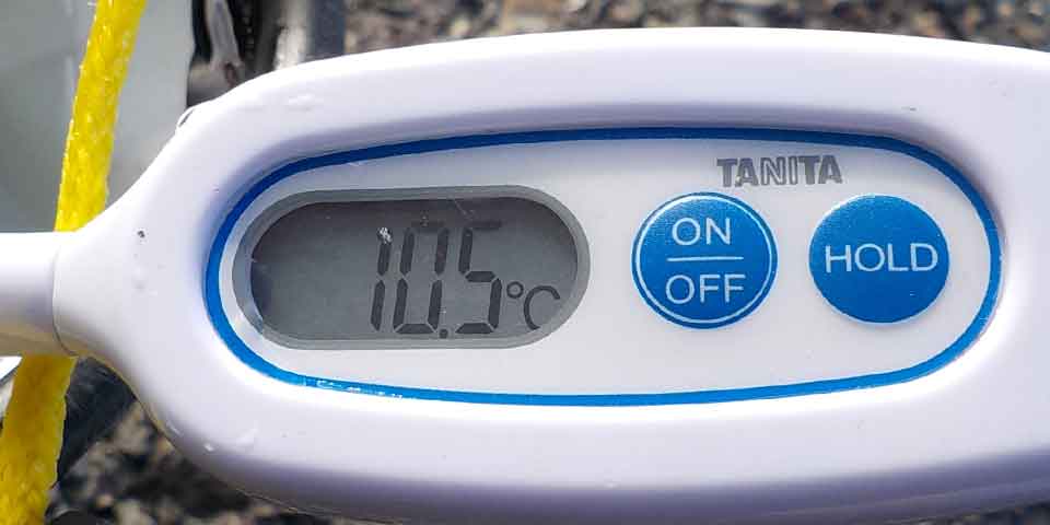 水温は10.5度